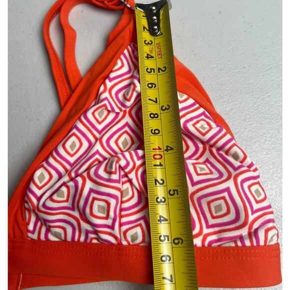 Jantzen Square Orange Women Swim Top Size 10 Adjustable - Picture 4 of 5